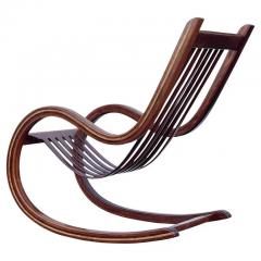 Mid Century Modern Sculptural Studio Made Lounge Rocking Chair in Exotic Wood - 2993996