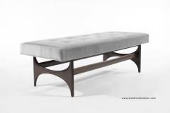 Mid Century Modern Sculptural Walnut Bench - 291620