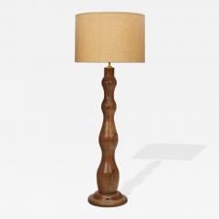 Mid Century Modern Sculptural Wooden Floor Lamp Europe Mid 20th Century - 4827534