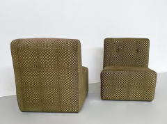 Mid Century Modern Seating Set Italy 1970s Original Fabric - 3336488