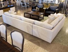 Mid Century Modern Sectional Sofa in Textured Linen - 2836439