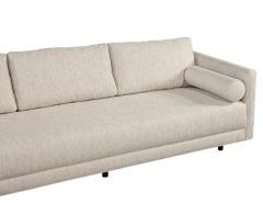 Mid Century Modern Sectional Sofa in Textured Linen - 2836443