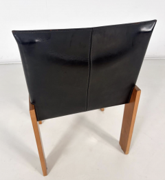 Mid Century Modern Set of 4 Chairs in the Style of Scarpa 1970s - 4345030