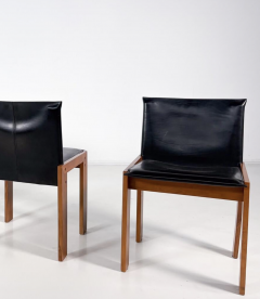 Mid Century Modern Set of 4 Chairs in the Style of Scarpa 1970s - 4345036