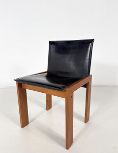 Mid Century Modern Set of 4 Chairs in the Style of Scarpa 1970s - 4345038