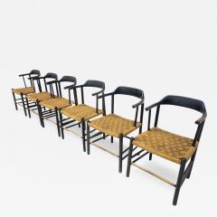 Mid Century Modern Set of 6 Armchairs Italy 1960s - 3440211