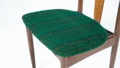 Mid Century Modern Set of 6 Chairs Wood and Fabric Italy Original Upholstery - 4618562