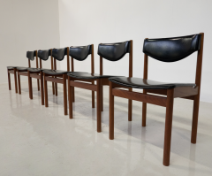 Mid Century Modern Set of 6 Scandinavian Chairs 1960s - 3417388