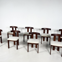 Mid Century Modern Set of 8 Chairs by Luigi Vaghi 1960s - 4339977