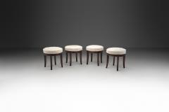 Mid Century Modern Set of Four Stools in Cowhide Europe ca 1950s - 3090099