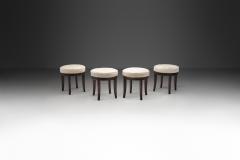 Mid Century Modern Set of Four Stools in Cowhide Europe ca 1950s - 3090100