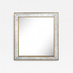 Mid Century Modern Shadowbox Mirror with Gilt Detailing Gold Marbled Borders - 2951902
