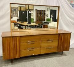 Mid Century Modern Sideboard Dresser Attached Mirror Bedroom Set  - 4226562