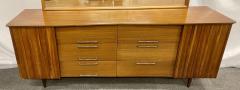 Mid Century Modern Sideboard Dresser Attached Mirror Bedroom Set  - 4226564