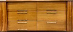Mid Century Modern Sideboard Dresser Attached Mirror Bedroom Set  - 4226566