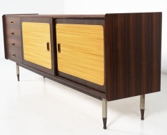 Mid Century Modern Sideboard Wood and Wicker Italy - 4098450