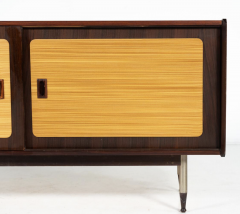 Mid Century Modern Sideboard Wood and Wicker Italy - 4098457