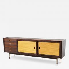 Mid Century Modern Sideboard Wood and Wicker Italy - 4101444