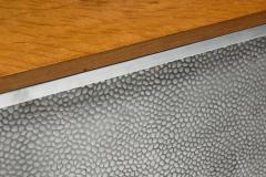 Mid Century Modern Sideboard with Hammered Metal Fa ade France 1960s - 4353134