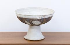 Mid Century Modern Signed Large Ceramic Footed Bowl Vase - 2917851