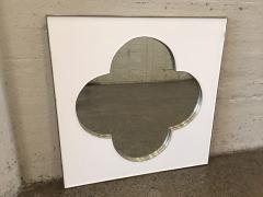 Mid Century Modern Silver Metal Framed Mirror - 2094629