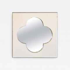 Mid Century Modern Silver Metal Framed Mirror - 2095846