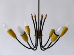 Mid Century Modern Six Flamed Sputnik Chandelier or Ceiling Lamp Germany 1950s - 3399381