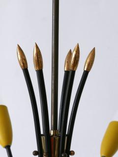 Mid Century Modern Six Flamed Sputnik Chandelier or Ceiling Lamp Germany 1950s - 3399391
