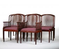 Mid Century Modern Slatted Back Straight Barrel Legs Dining Chair Set 8 - 3056418