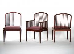 Mid Century Modern Slatted Back Straight Barrel Legs Dining Chair Set 8 - 3056435