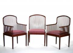 Mid Century Modern Slatted Back Straight Barrel Legs Dining Chair Set 8 - 3056438