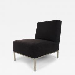 Mid Century Modern Slipper Chairs on Stainless Steel Frames Pair - 3505224