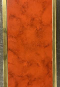 Mid Century Modern Small Cabinet by Mastercraft Lacquer Brass American 1980s - 2917268