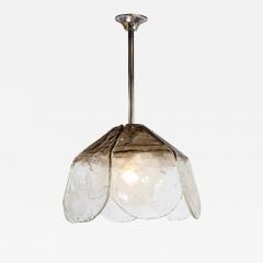 Mid Century Modern Smoked Murano Glass Abstracted Floral Form Chandelier - 1734220