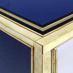Mid Century Modern Solid Wood and Colored Glass Italian Pair of Sideboards - 2295515