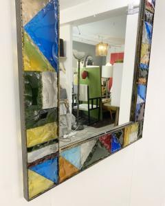 Mid Century Modern Stained Glass Mirror - 2577068