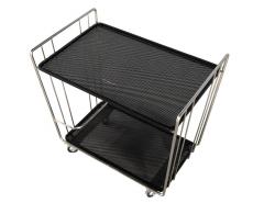 Mid Century Modern Stainless Steel Bar Cart - 3006781