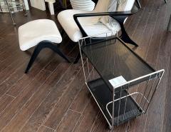 Mid Century Modern Stainless Steel Bar Cart - 3006787