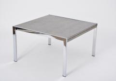 Mid Century Modern Steel and Aluminium Coffee Table with Graphic Meander Pattern - 2008297