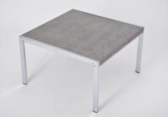Mid Century Modern Steel and Aluminium Coffee Table with Graphic Meander Pattern - 2008301