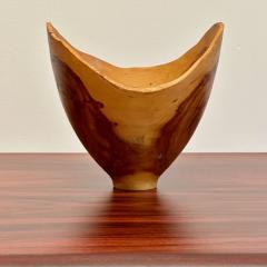 Mid Century Modern Studio Made Bowl Vessel Tableware White Cedar Signed - 3377958