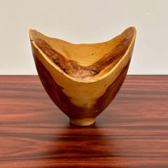Mid Century Modern Studio Made Bowl Vessel Tableware White Cedar Signed - 3377960