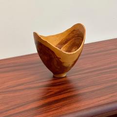 Mid Century Modern Studio Made Bowl Vessel Tableware White Cedar Signed - 3377961