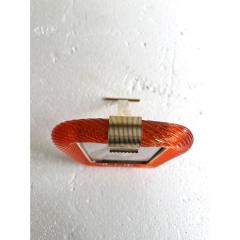 Mid Century Modern Style Amber Torchon Murano Glass Picture Frame - 4445813