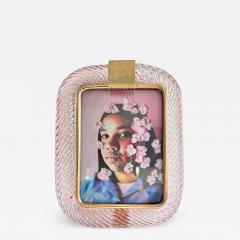 Mid Century Modern Style Ametista Torchon Murano Glass Picture Frame - 4446015