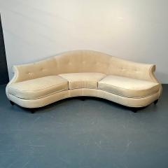 Mid Century Modern Style Curved Sofa Settee by Christopher Guy Velvet - 3079216