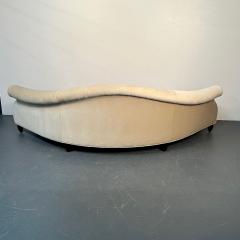 Mid Century Modern Style Curved Sofa Settee by Christopher Guy Velvet - 3079224