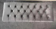 Mid Century Modern Style Grey Velvet Tufted Upholstery Lucite Legs Bunch - 4011519