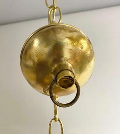 Mid Century Modern Style Oval Spaceship Brass Pendant or Lantern a Pair - 3037302