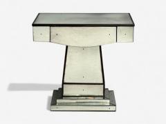 Mid Century Modern Style Painted Wood Distressed Glass Mirrored Nightstands - 4606060